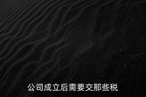 辦一個企業(yè)都需要交什么稅，公司成立后需要交那些稅