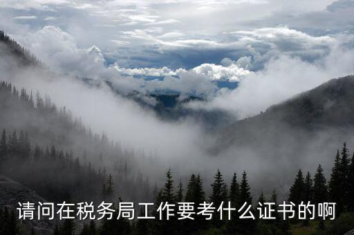 地稅局上班要什么證書，請問在稅務(wù)局工作要考什么證書的啊