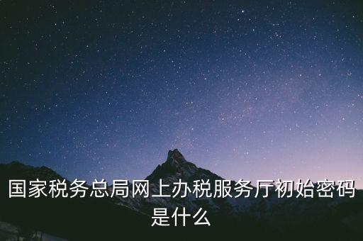 國稅申報原始密碼是什么意思，國稅第一次網(wǎng)上申報的登陸密碼是什么