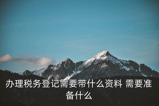 稅務(wù)局登記需要什么資料，稅務(wù)登記 代辦需要什么手續(xù)