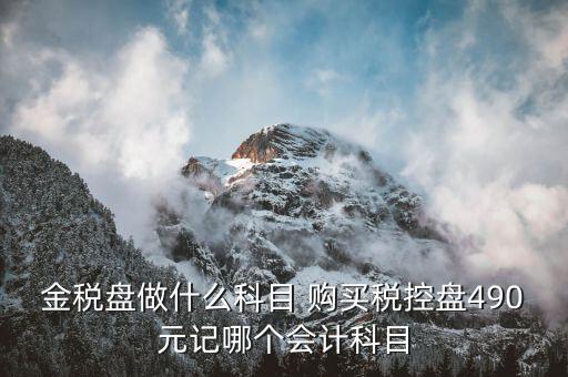 金稅盤(pán)做什么科目 購(gòu)買稅控盤(pán)490元記哪個(gè)會(huì)計(jì)科目