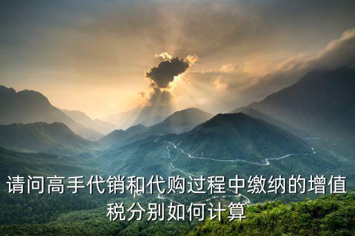 請問高手代銷和代購過程中繳納的增值稅分別如何計(jì)算