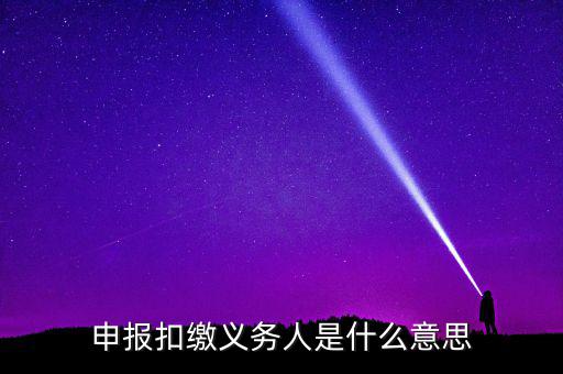 什么是非居民扣繳申報，非居民所得申報什么意思
