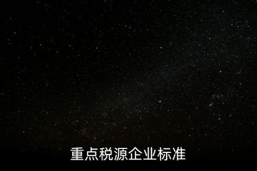 重點稅源企業(yè)標(biāo)準(zhǔn)