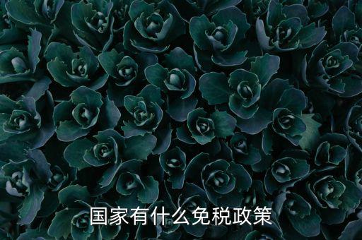 國(guó)家什么要實(shí)行減免稅，國(guó)家有什么免稅政策