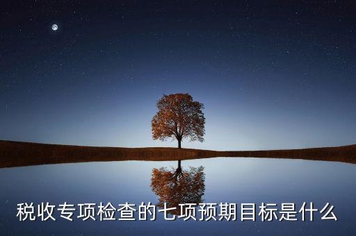 什么是稅收專項(xiàng)調(diào)查，稅收專項(xiàng)檢查的七項(xiàng)預(yù)期目標(biāo)是什么