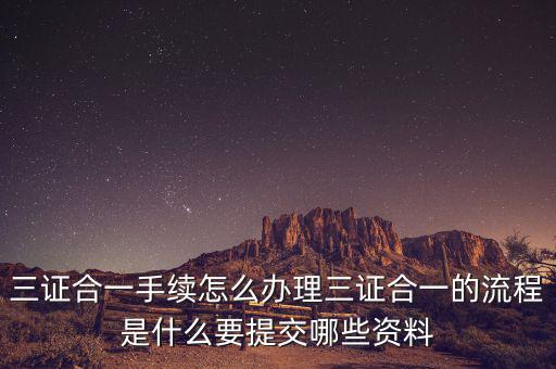 變更地稅三證合一需要什么資料，三證合一營業(yè)執(zhí)照換證需要什么資料