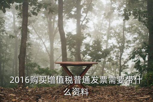 2016領(lǐng)發(fā)票需要帶什么，2016購買增值稅普通發(fā)票需要帶什么資料