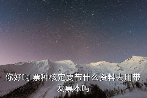 核票種要帶什么資料，你好啊 票種核定要帶什么資料去用帶發(fā)票本嗎