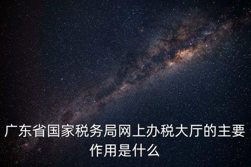 國(guó)稅網(wǎng)廳是什么，什么是電子稅務(wù)局