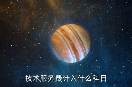 技術(shù)服務(wù)費(fèi)計入什么科目