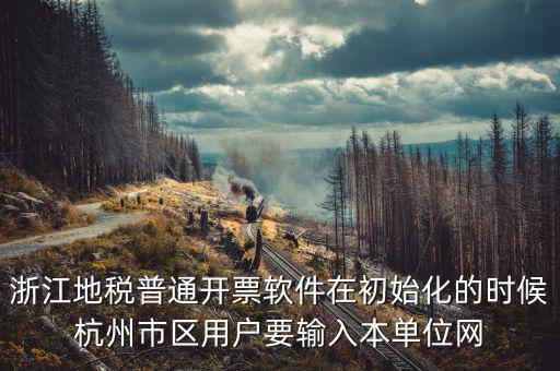 浙江地稅普通開(kāi)票軟件在初始化的時(shí)候杭州市區(qū)用戶(hù)要輸入本單位網(wǎng)