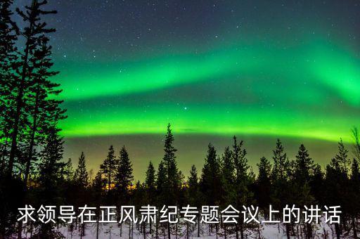 正風肅紀講話什么意思，求領(lǐng)導(dǎo)在正風肅紀專題會議上的講話