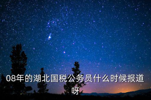 國稅什么時(shí)候報(bào)道 吧，08年的湖北國稅公務(wù)員什么時(shí)候報(bào)道呀