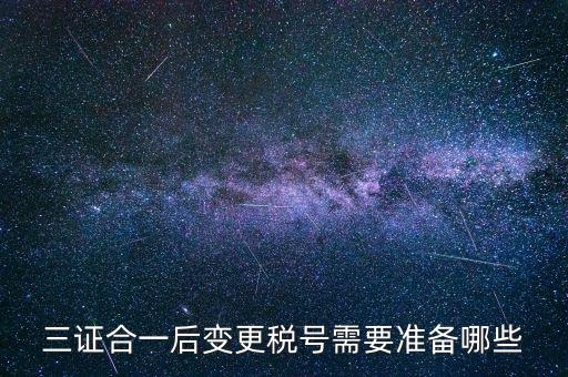 什么情況變更稅號，三證合一后變更稅號需要準(zhǔn)備哪些