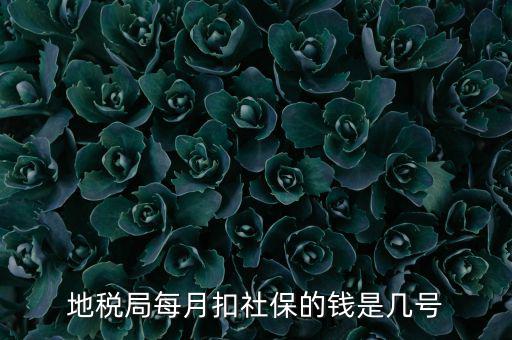 地稅局每月扣社保的錢(qián)是幾號(hào)