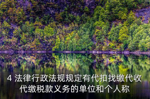 代繳義務是什么，財政代繳 什么意思