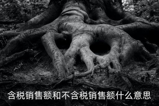 什么是含稅銷售額，含稅銷售額和不含稅銷售額什么意思
