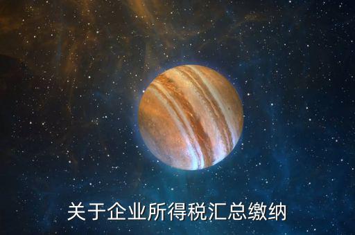 什么叫匯總納稅企業(yè)，什么是跨區(qū)經(jīng)營匯總納稅企業(yè)
