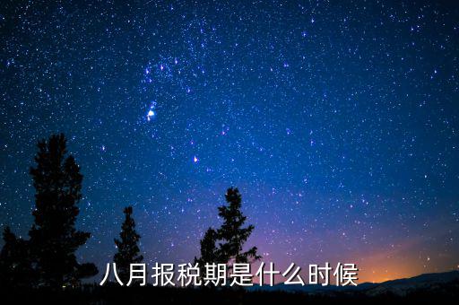 8月份報什么稅啊，8月份的個稅怎么申報啊