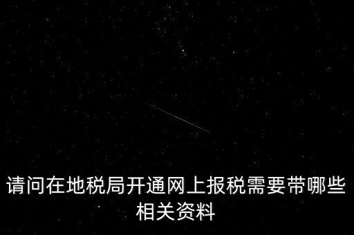 網(wǎng)上申報(bào)地稅需要什么，一般納稅人網(wǎng)上申報(bào)地稅上要報(bào)哪些稅