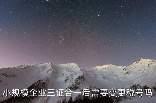 什么情況需要變更稅號(hào)，小規(guī)模企業(yè)三證合一后需要變更稅號(hào)嗎