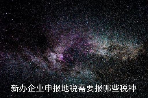 地稅報什么，新辦企業(yè)申報地稅需要報哪些稅種