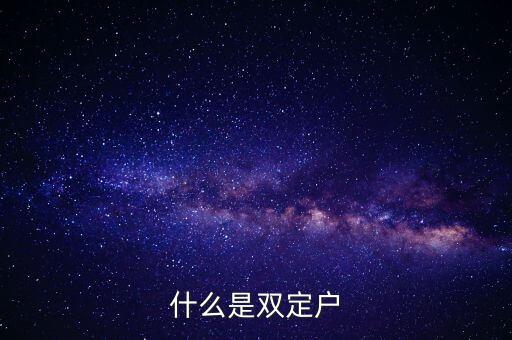 國(guó)稅雙定戶是什么意思，單位中什么是雙定戶