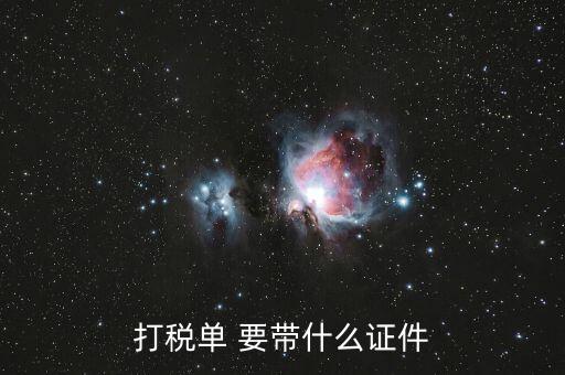 打印稅單需要什么證件，到稅務(wù)打印稅單需要什么資料