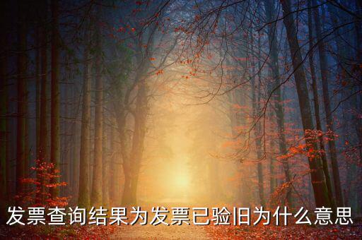 發(fā)票查詢驗舊日期是什么意思，發(fā)票查詢結果為發(fā)票已驗舊為什么意思