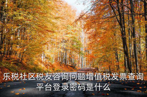 樂(lè)稅社區(qū)稅友咨詢(xún)問(wèn)題增值稅發(fā)票查詢(xún)平臺(tái)登錄密碼是什么