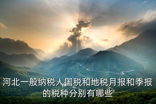 河北地稅繳什么稅，河北一般納稅人國(guó)稅和地稅月報(bào)和季報(bào)的稅種分別有哪些