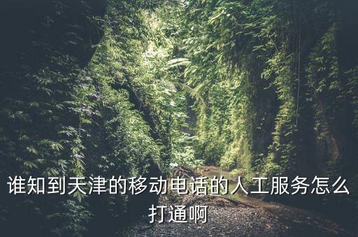 天津12366為什么打不通，誰(shuí)知到天津的移動(dòng)電話的人工服務(wù)怎么打通啊