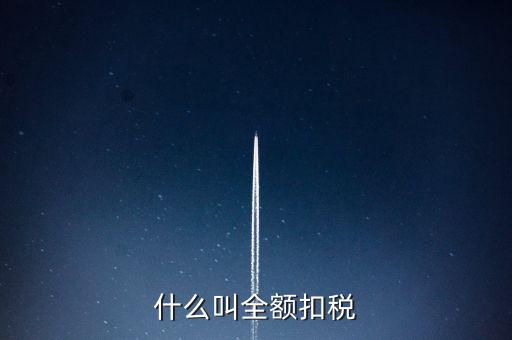 什么是全額納稅，請問地稅局說的個稅要全員全額交納是啥意思