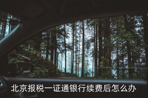 北京稅務(wù)一證通是什么，北京 辦理一證通年費(fèi)什么時(shí)候交