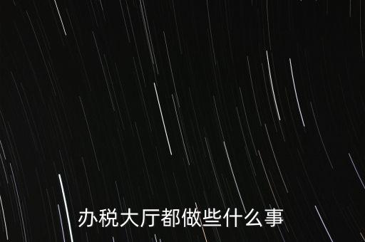 地稅大廳都干什么，辦稅大廳都做些什么事