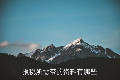 上門報(bào)稅需要帶什么資料，報(bào)稅都要帶啥東西