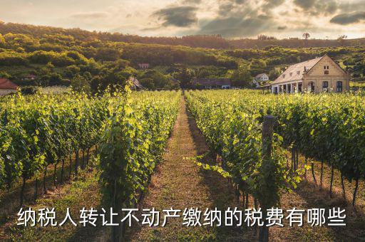 納稅人轉讓不動產(chǎn)繳納的稅費有哪些