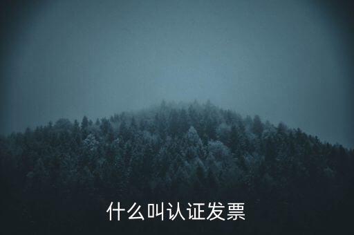什么是認(rèn)證發(fā)票，什么叫認(rèn)證發(fā)票