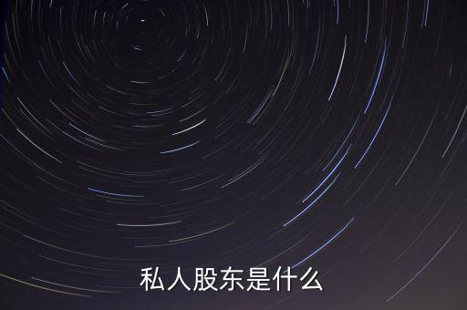什么是個(gè)人股東，什么叫做私人股東啊