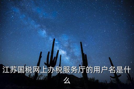 江蘇國稅用戶名密碼是什么，江蘇國稅網(wǎng)上辦稅服務(wù)廳的用戶名是什么