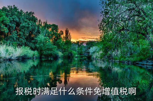 什么情況免征增值稅，哪些屬于免征增值稅