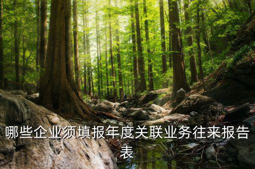 什么企業(yè)是關(guān)聯(lián)申報表，哪些企業(yè)須填報年度關(guān)聯(lián)業(yè)務(wù)往來報告表