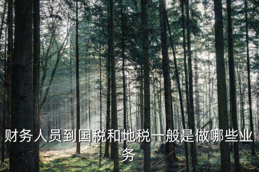 國稅地稅有什么工作，地稅工作人員有哪些職務(wù)