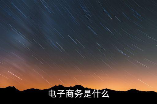 什么是電子稅務(wù)，什么是電子商務(wù)