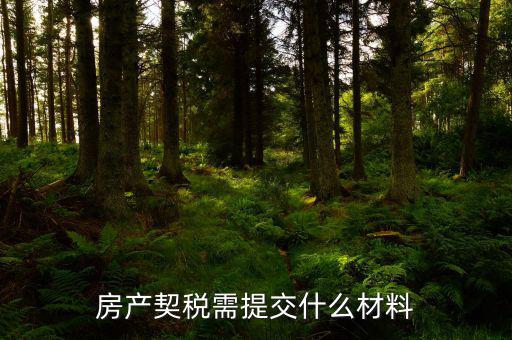 商品房交契稅需要什么材料，買房契稅何時(shí)交需要提供哪些材料