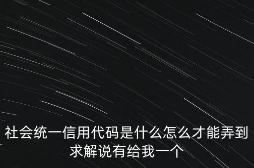 統(tǒng)一社會信用代碼指什么意思，深圳碼統(tǒng)一社會信用代碼是什么