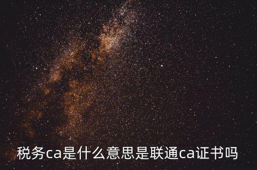 青島國稅ca證書是什么意思，什么事CA證書