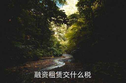 融資租賃繳納什么稅，融資租賃交什么稅