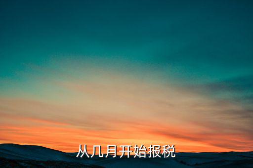 稅務(wù)每月什么時候報稅，從幾月開始報稅